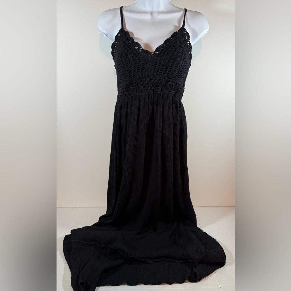 Charlotte Russe Womens Sz Medium Maxi Dress Black
